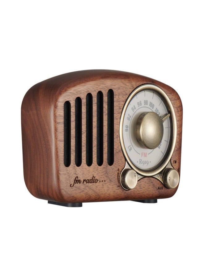 Radio Retro Bluetooth Speaker- Greadio Walnut Wooden FM Radio with Old Fashioned Classic Style, Strong Bass Enhancement, Bluetooth 5.0 Wireless Connection, TF Card & MP3 Player - Image 1