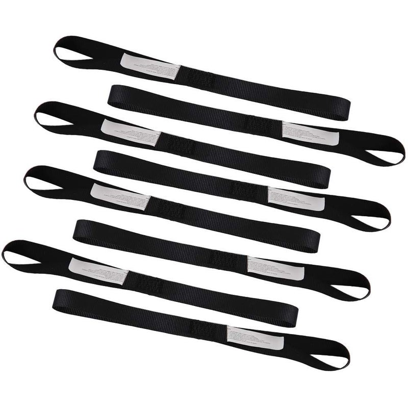 أحزمة ربط حلقة ناعمة قياسية XSTRAP 8PK 1116 × 18 بوصة قوة كسر 3600LB لتأمين نقل الدراجات ATV UTV الدراجات النارية السكوترات الدراجات الترابية معدات الحدائق باللون الأسود
