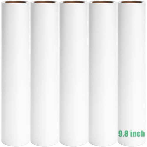 MINGRACE 9.8 inch Large Lint Roller Refills Only, 9.8'' Extra-Wide Lint Roller Refill Pack of 5 Rolls Total 300 Sheets for Pet Hair Remover Home Floor Carpet Clothing Sofa Cleaning (9.8'' Wide) - Image 1