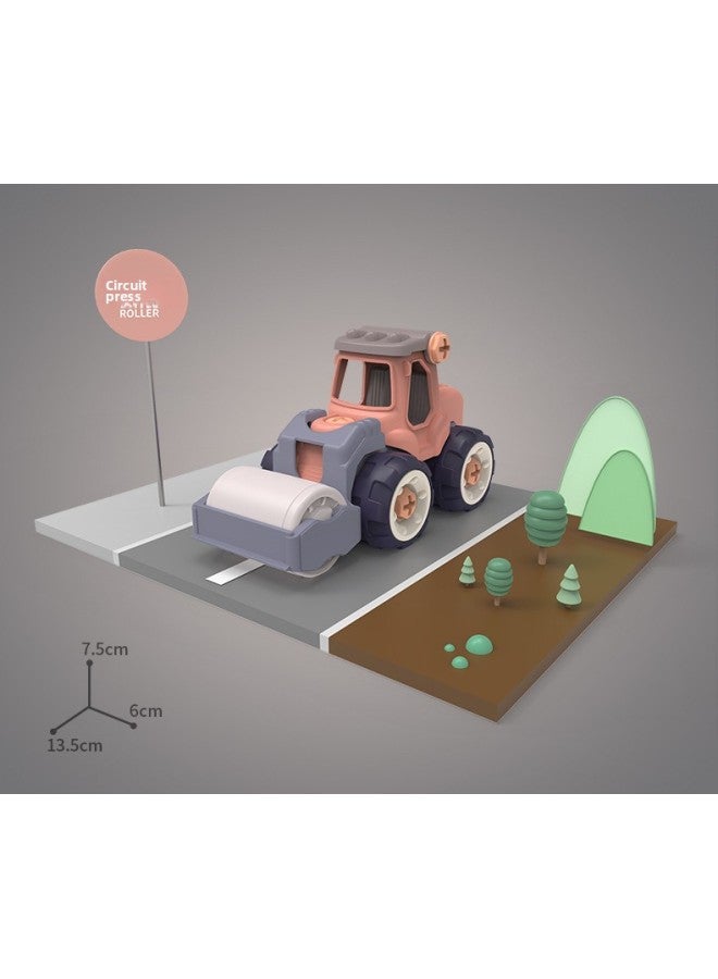 Children's Removable Screw Engineering Vehicle Assembly Excavator DIY Disassembly Toy Set Stall Supply-Color:Road Roller】 - Image 1