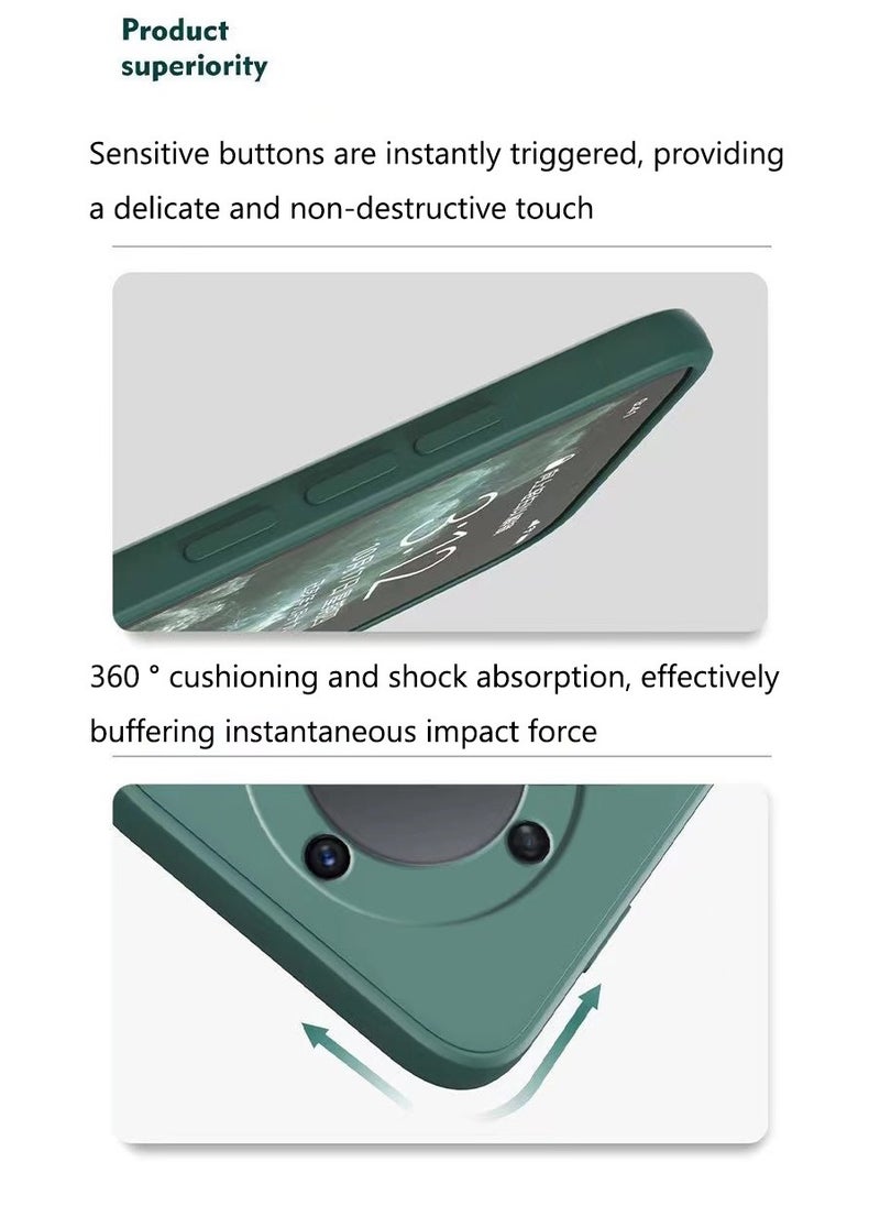 Compatible with Honor X9A Case Silicone Phone Case for Honor X9A 5G 6.67 inch Cover Soft Green