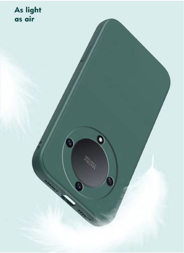 Compatible with Honor X9A Case Silicone Phone Case for Honor X9A 5G 6.67 inch Cover Soft Green