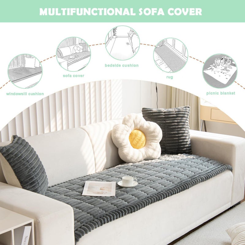 ZQFFB Pet Couch Cover Dogs Washable Non-Slip Couch Protector Pet Friendly Dog Mat for Couches and Sofas - Image 3