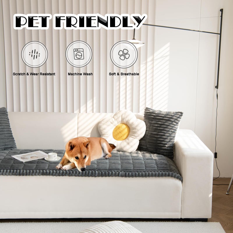 ZQFFB Pet Couch Cover Dogs Washable Non-Slip Couch Protector Pet Friendly Dog Mat for Couches and Sofas - Image 2