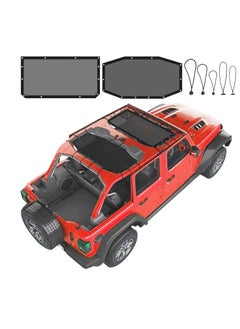 SYOSI Jeep Wrangler Sunshades, Front and Rear Mesh Sun Screen Shade, New Model UV Blocker, Summer Driving Comfort, Improve 2Pcs JL Unlimited (2018-Current)  - Image 1