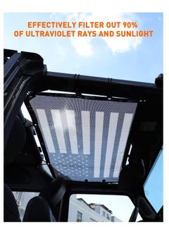 SYOSI Jeep Wrangler Sunshades, Front and Rear Mesh Sun Screen Shade, New Model UV Blocker, Summer Driving Comfort, Improve 2Pcs JL Unlimited (2018-Current)  - Image 4