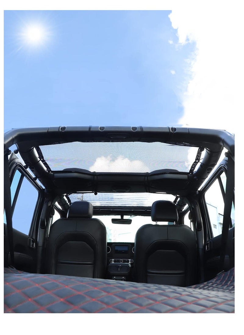 SYOSI Jeep Wrangler Sunshades, Front and Rear Mesh Sun Screen Shade, New Model UV Blocker, Summer Driving Comfort, Improve 2Pcs JL Unlimited (2018-Current)  - Image 5