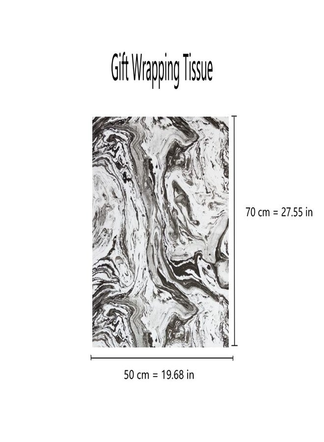 MORANTI Black Marble Pattern Bulk Tissue Paper Gift Wrap 25 Sheets 19.7" x 27.5" for Birthday Wedding Graduate Gift Bags Holiday Party Wrapping Gift Tissue Paper - Image 3