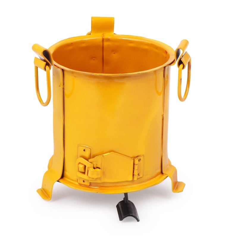 BOGEN LITE Angeethi BBQ Style Metal Ashtray | Cigarette || Tabletop || Cigar Rest for Indoor Outdoor || Handcrafted for Home Office (15 cm x 13 cm x 12 cm) (YELLOW) - Image 5