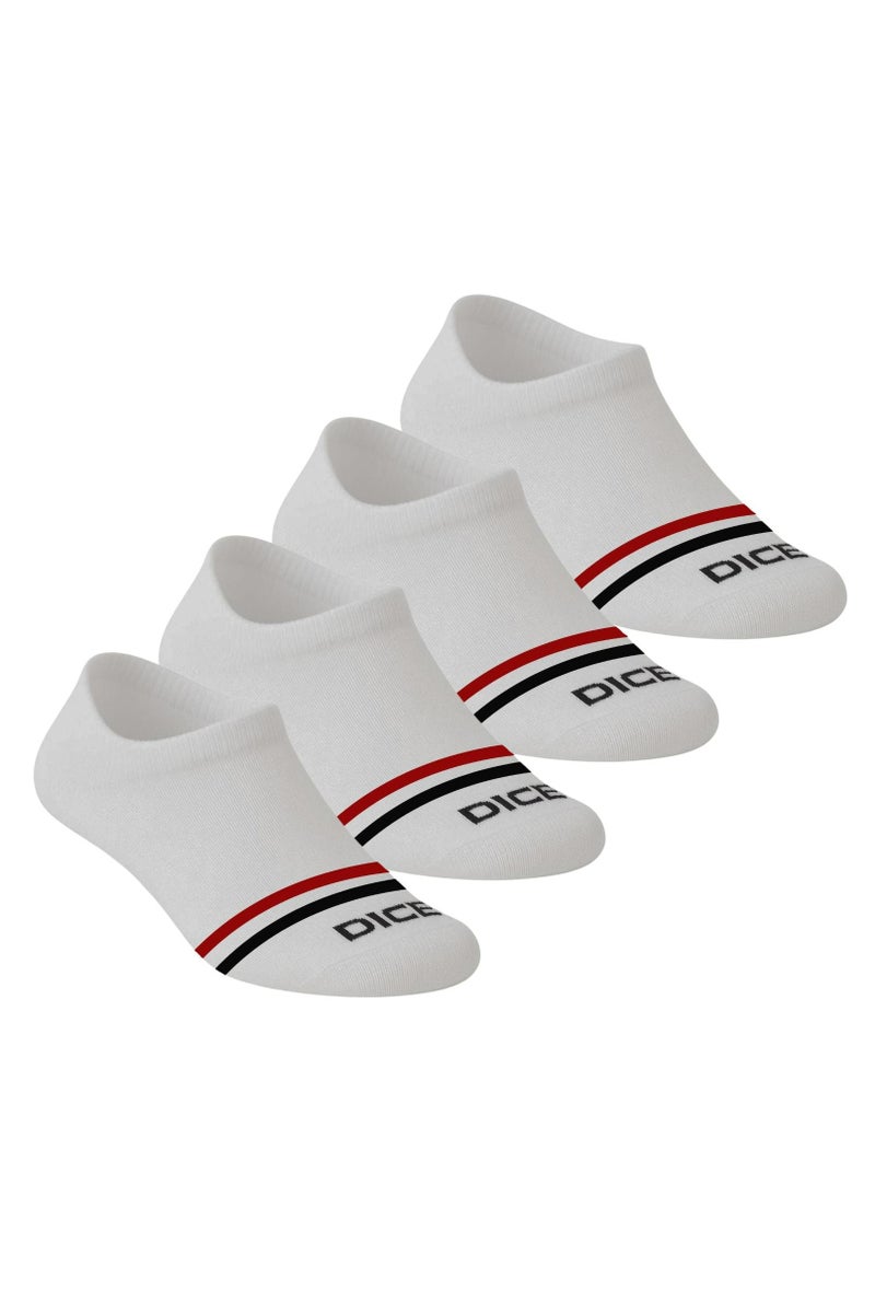 DICE Pack of 4 Half Towel Padded Cotton Socket Socks - Image 1
