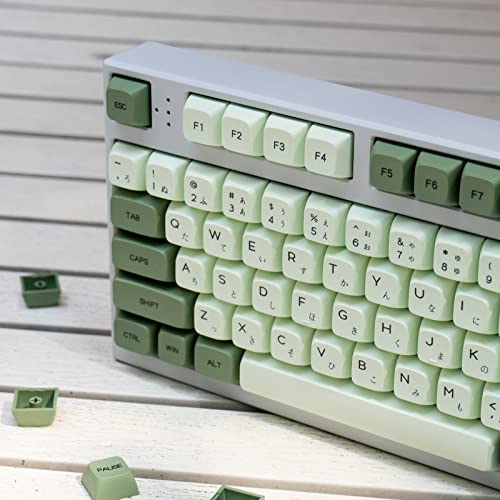 mintcaps PBT Japanese Keycaps Matcha Green XDA Profile Cute Keycaps Set 124 Keys Custom Dye-Sub Keyboard Key caps for Cherry Gateron MX Switches Mechanical Keyboards - Image 3