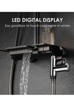Generic Shower Thermometer LED Digital Display Shower Water Thermometer, 360° Rotating Screen, Fahrenheit and Centigrade Display, Baby Bath Water Thermometer for Home Bathroom KitchenSilver  - Image 2