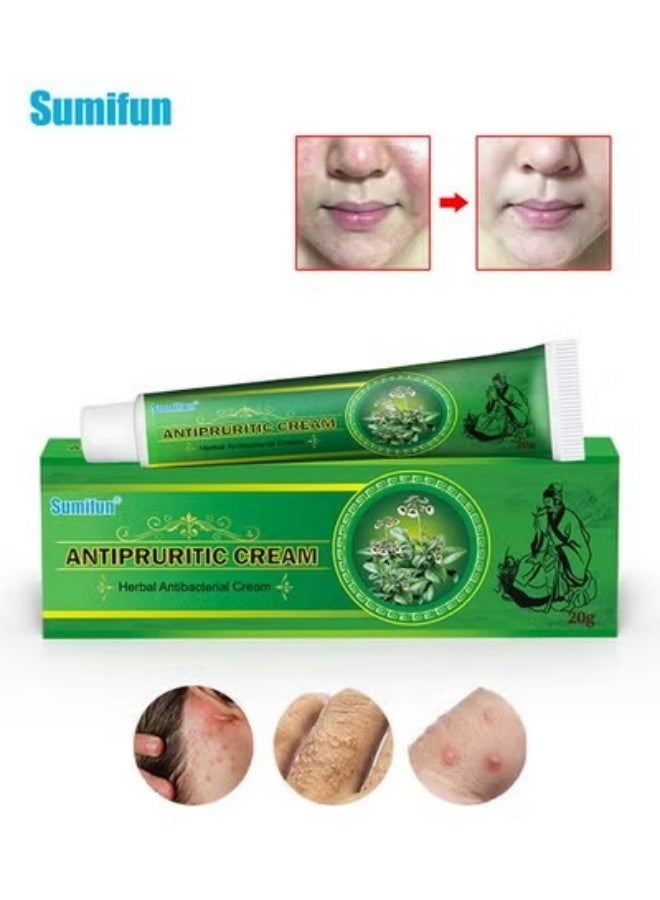 Sumifun Antipruritic Cream 20g, Herbal Antibacterial Cream, Non Irritating Relief Itching, Relief Bug Bite and Eczema Cutis, Inhibit Fungi Cream, Promote Skin Health for All Skin Types - Image 1