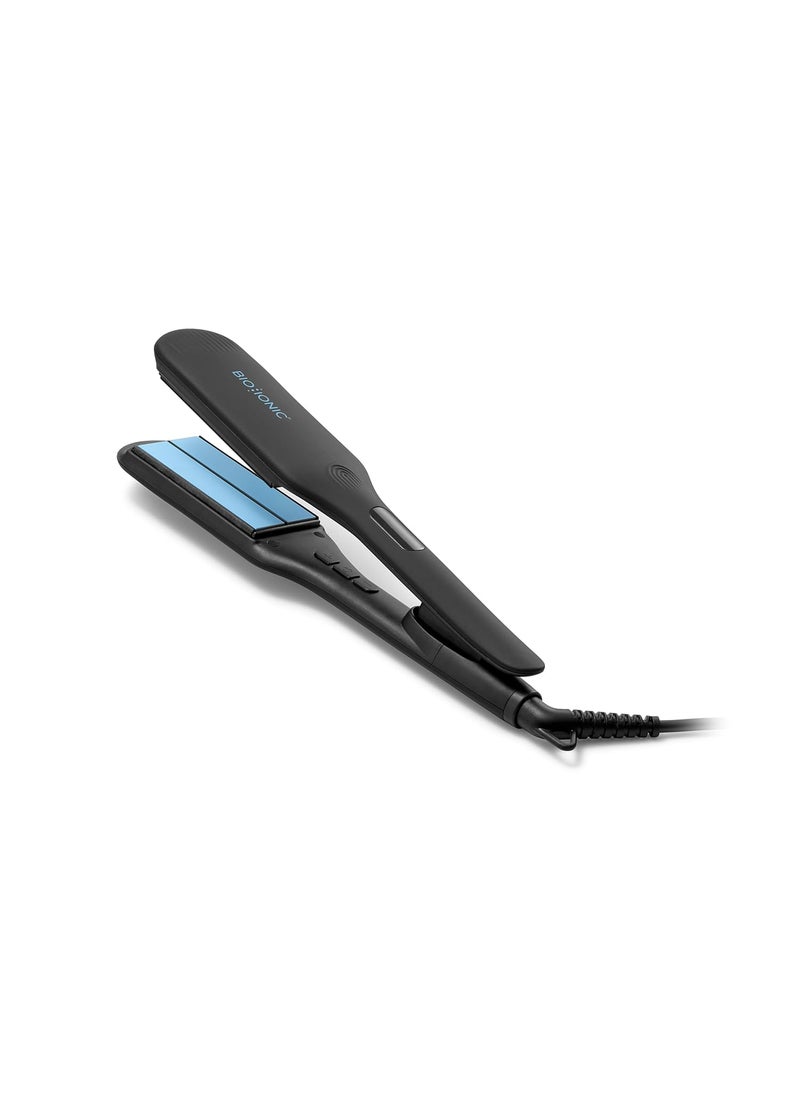 BIO IONIC BIO IONIC Onepass Styling Flat Iron with NanoIonic & Moisturizing Heat Technology, Hydrated and Frizz-Free Hair, Ceramic Hair Straightener with Silicone Strip for Gentle OnePass Styling 