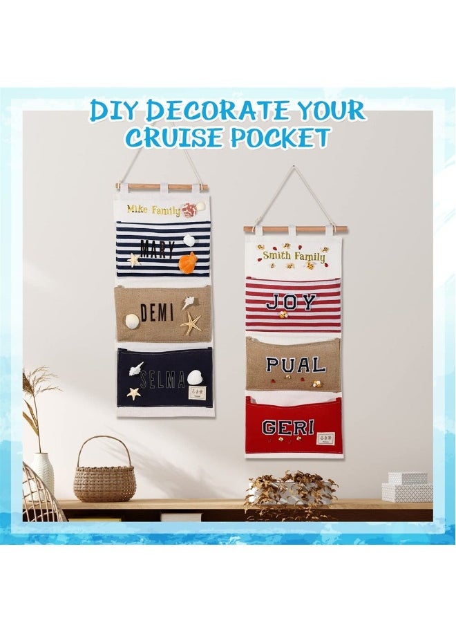 Generic Wall Hanging Storage Bag, 2 Pcs Over The Door Closet Organizer with Pockets, Linen Cotton Fabric Wall Door 3 Pockets Hanging Bag for School Office Bedroom Kitchen Home  - Image 3