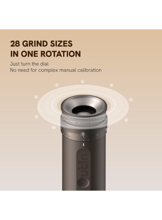 OutIn Fino Portable Electric Coffee Grinder -Sand Stone White - Image 2