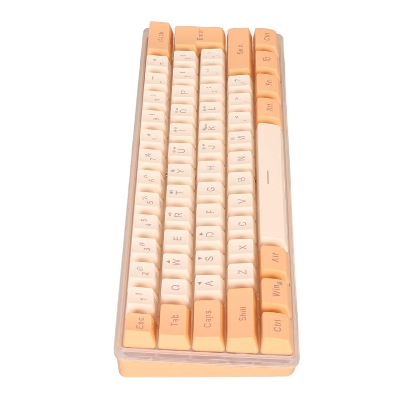 Orange Yellow Mini Gaming Keyboard Wired RGB 61 Keys 60 Percent Compact Mechanical USB - Image 2