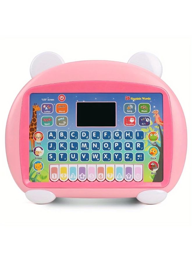 دبدوب كارتوني وردي لوحي تعليمي تفاعلي بإضاءة LED للأطفال - Image 1