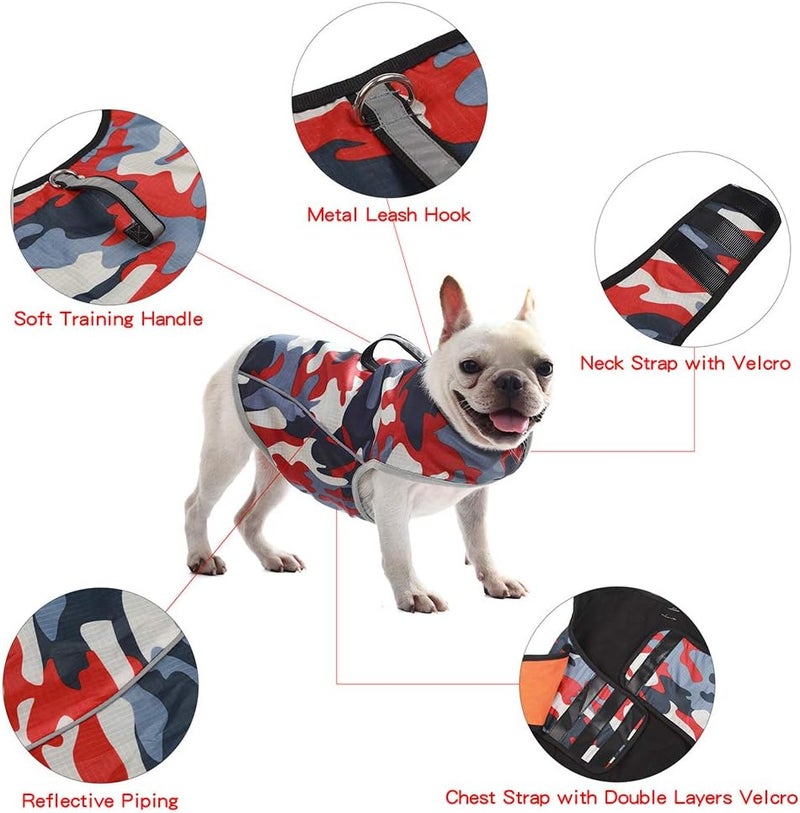 Winbate Adjustable Dog Anxiety Jacket-Keep Calming Vest Thunder Shirt with D-Ring and Training Handle for Small Dogs，Camouflage - Image 4