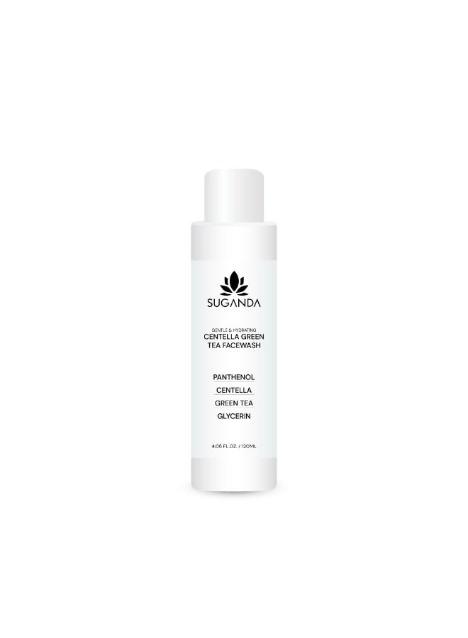 Suganda Centella Green Tea Face Wash Gentle Hydrating Cleanser with Panthenol and CICA Sulfate-Free Daily Face Wash for Oily Sensitive and Acne-Prone Skin Removes Dirt Oil and Makeup 120 ml - Image 1