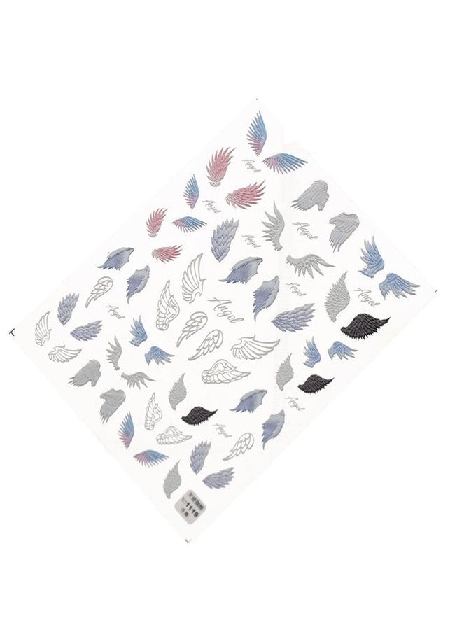 Kopida Embossed Angel Wings Nail Art Stickers - 3D Decals, Self-Adhesive Manicure Tool - Image 3