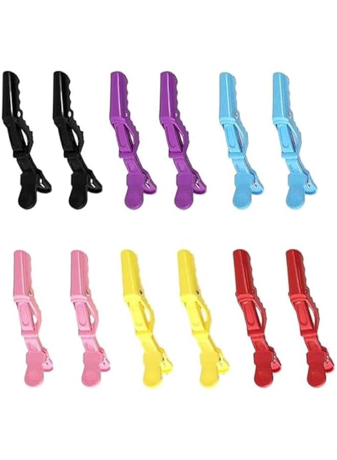 GELESE 12PCS Hair Clips Alligator Hair Clips Professional Salon Tools Wide Tooth Hair Clips for Hair Styling (Multicolor) - Image 1