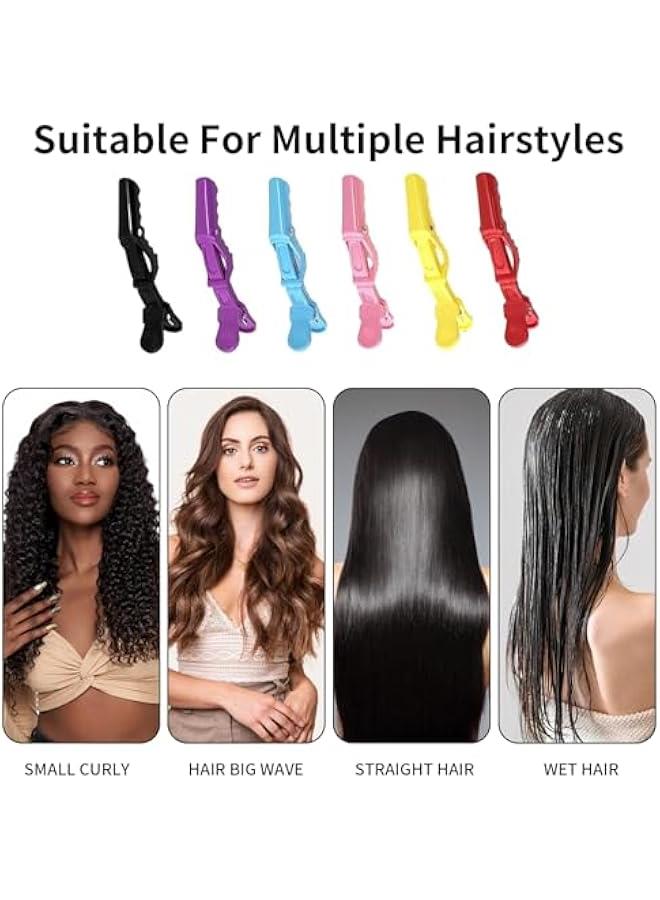 GELESE 12PCS Hair Clips Alligator Hair Clips Professional Salon Tools Wide Tooth Hair Clips for Hair Styling (Multicolor) - Image 5