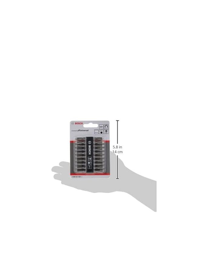 BOSCH - 2608521039 65 mm Double Ended Bit Set PH2/PH2, Pack of 10 - Image 1