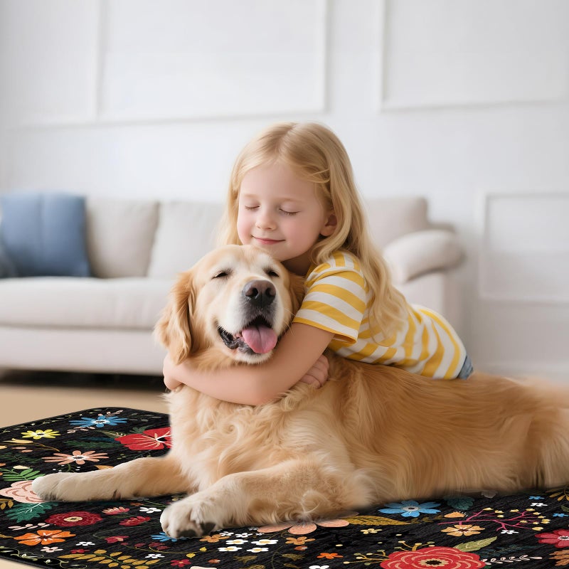 Lreedy Office Chair Mat for Hardwood Floor & Tile Floor,36"X 48" Heavy Duty Desk Chair Mat for Hard Floors, Under Desk Rug for Rolling Computer Chair,Anti Slip,Low Pile Carpet Protector-Convex Colorful - Image 5
