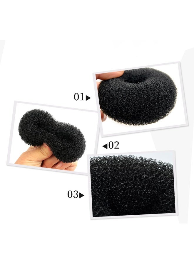 ECVV مجموعة من 4 قطع من صانعة كعكة الشعر المتوسطة الحجم وصانعة كعكة الشعر الصغيرة على شكل كعكة جورب - Image 5