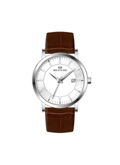 Western Men's Quartz Analogue Leather Strap Casual Watch  - Image 1