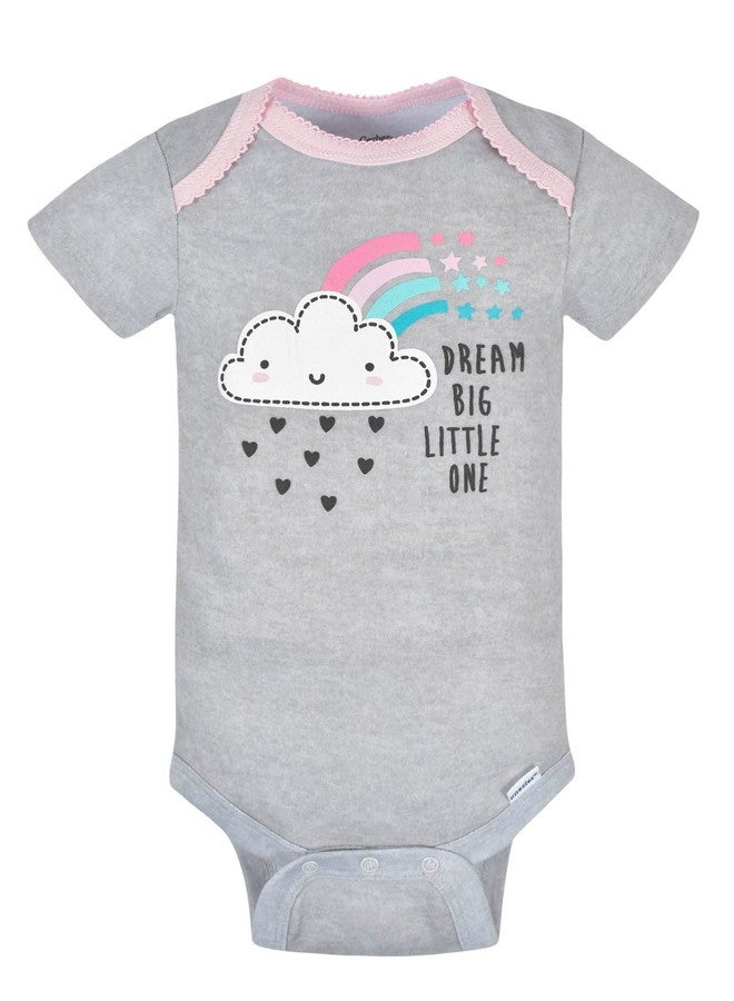 Gerber Gerber Baby 8-Pack Short Sleeve Onesies Bodysuits, Clouds, 0-3 Months  - Image 4