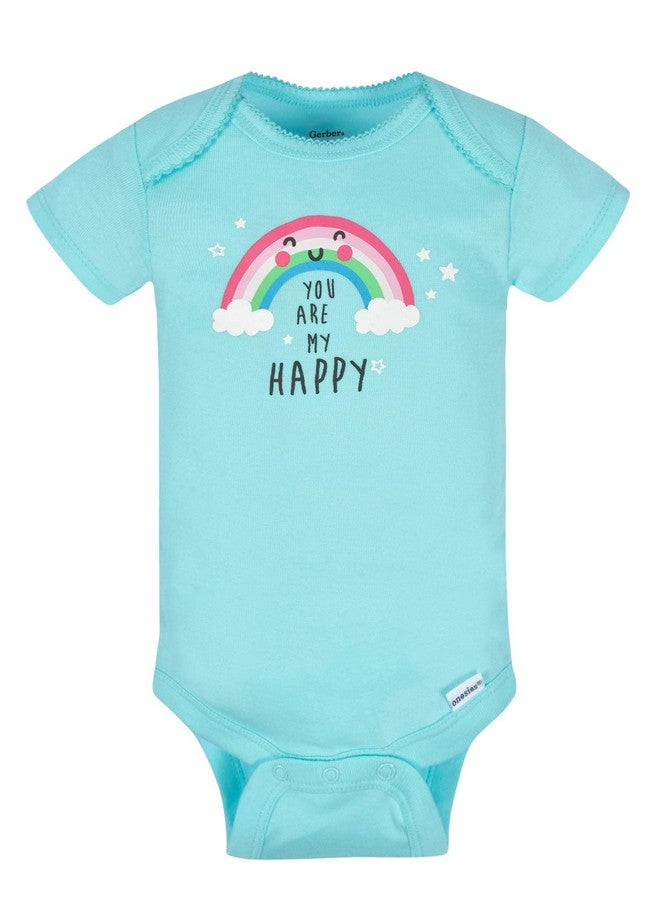 Gerber Gerber Baby 8-Pack Short Sleeve Onesies Bodysuits, Clouds, 0-3 Months  - Image 2
