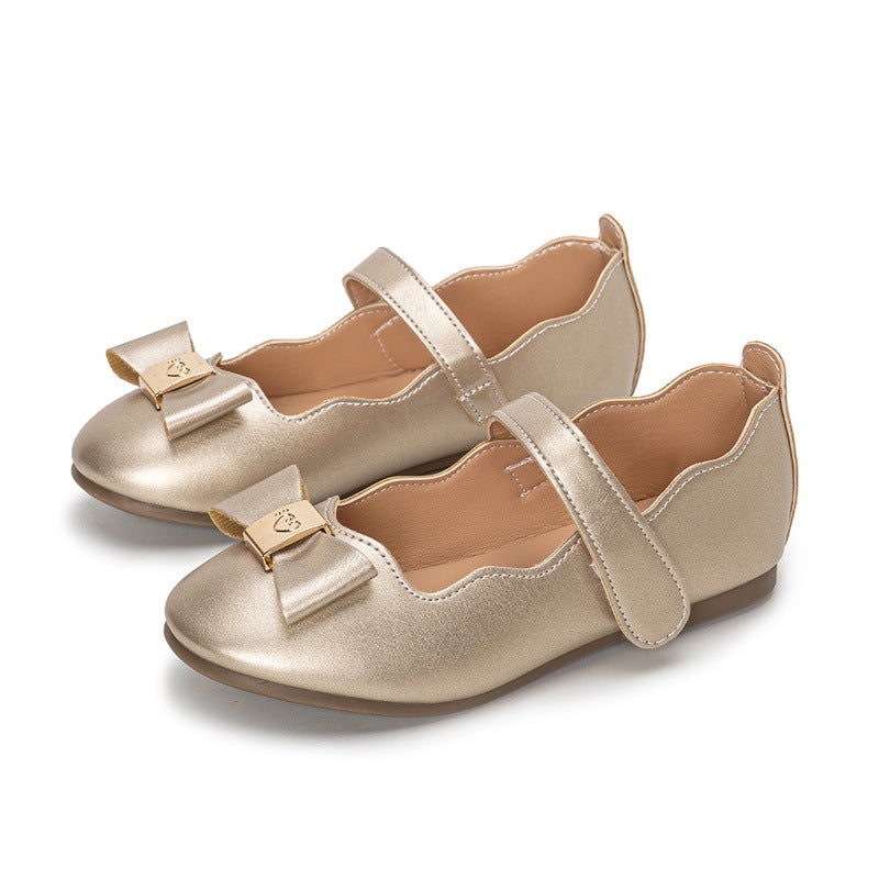 Children'S Small Leather Shoes Spring And Autum New Korean Style Versatile Bow Princess Shoes Girls Soft Sole Baby Shoes - Image 1