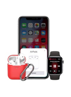 NIBEMINENT Podskinz Case Cover For Apple AirPods 1/2 Red  - Image 3