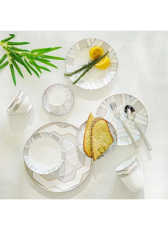 DANUBE HOME Danube Home Lincoln Fine Bone China Soup Plate 21Cm Elegant And Durable Perfect For Soups Stews Or Salads Stylish Design For Everyday Use Or Special Occasions Dishwasher Safe