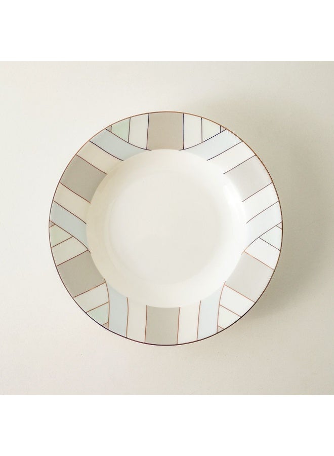 DANUBE HOME Danube Home Lincoln Fine Bone China Soup Plate 21Cm Elegant And Durable Perfect For Soups Stews Or Salads Stylish Design For Everyday Use Or Special Occasions Dishwasher Safe  - Image 1