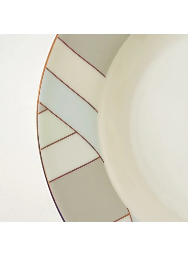 DANUBE HOME Danube Home Lincoln Fine Bone China Soup Plate 21Cm Elegant And Durable Perfect For Soups Stews Or Salads Stylish Design For Everyday Use Or Special Occasions Dishwasher Safe