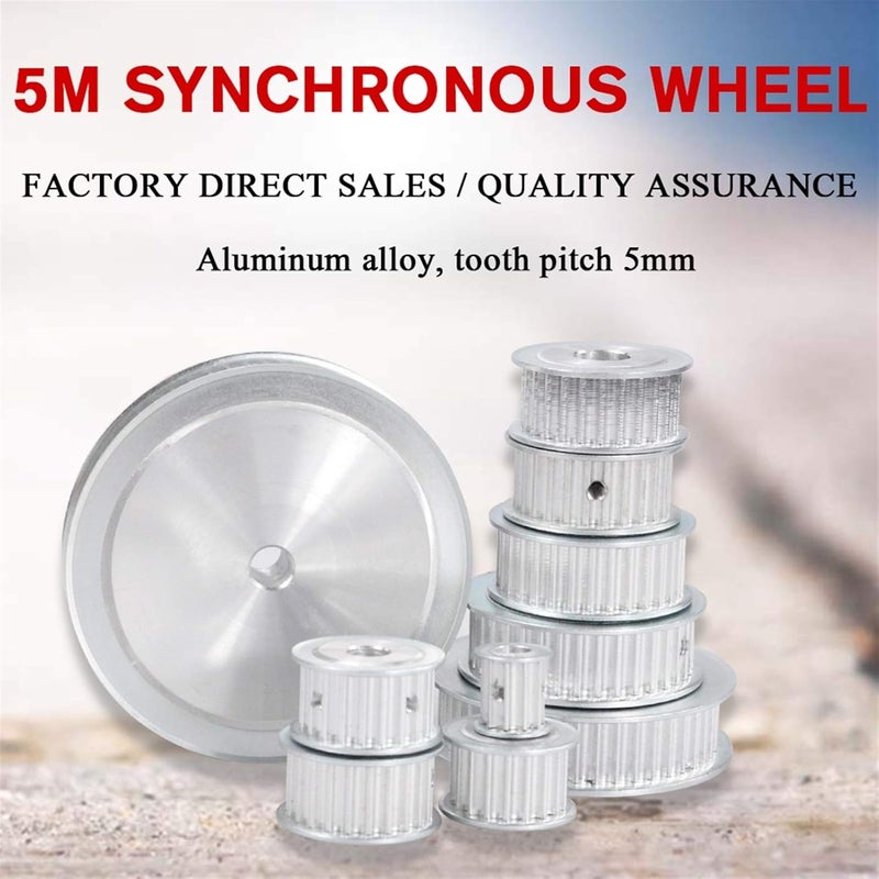 بكرة، بكرة حزام التوقيت، 50 سنًا، بكرة توقيت متزامنة بطول 5 متر، قطر 10/12/14/15/16/18/19/20/22/24/25/28/30 مم، عرض 15/20 مم، شق 5 مم، 5M 50T AF، مواصفات دقيقة (النمط: العرض 15 مم، القطر 15 مم) - Image 5