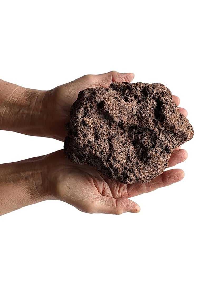 حجر بركاني أحمر طبيعي (500 جم، 80–150 مم) صخر مزخرف مسامي للأحواض المائية والتيراريوم وتنسيق الحدائق - Image 3