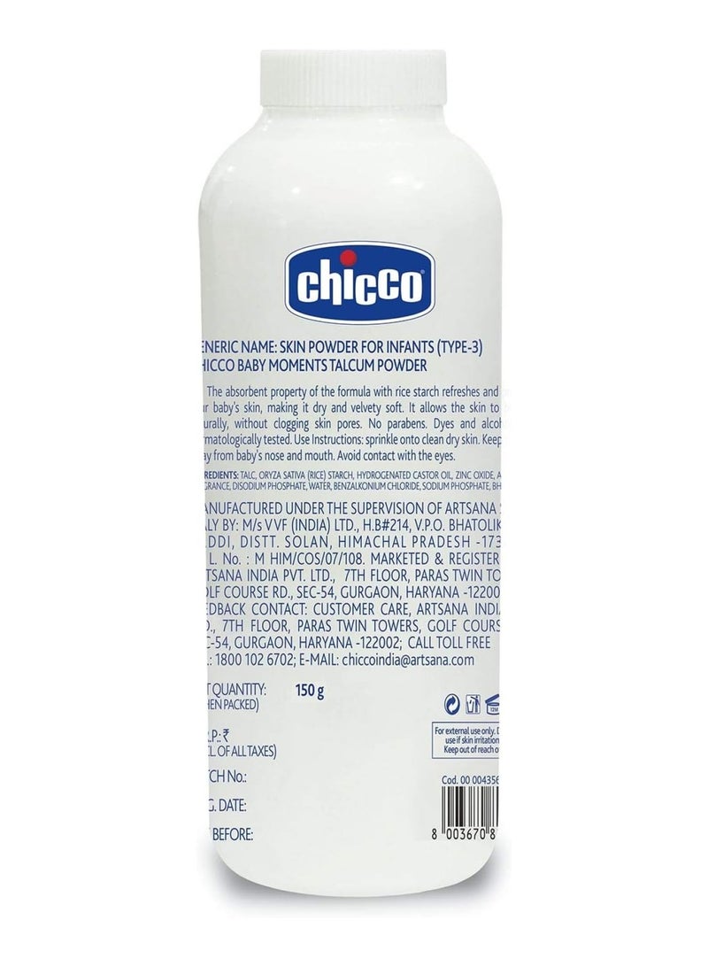 Chicco Talcum Powder 150G Baby Moments - Image 3