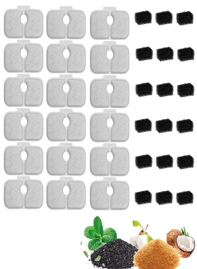 Ftplayuiq 18Pack Cat Water Fountain Replacement Filter for PETLIBRO Dockstream Cat Water Fountain PLWF005/PLWF115/PLWF105, Triple Filtration System Replacement Filter, Cordless Ultra-Quiet Pet Water Fountain - Image 1