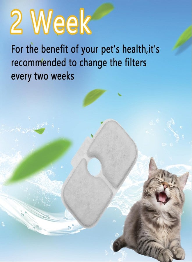 Ftplayuiq 18Pack Cat Water Fountain Replacement Filter for PETLIBRO Dockstream Cat Water Fountain PLWF005/PLWF115/PLWF105, Triple Filtration System Replacement Filter, Cordless Ultra-Quiet Pet Water Fountain - Image 5