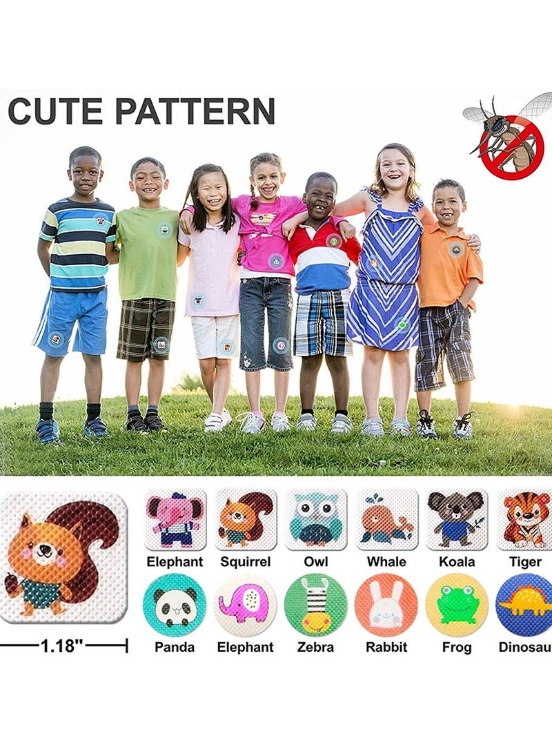 Muyixin Mosquito Repellent Sticker Natural Insect Repellent Patches with 24 Patterns to Repel Mosquito, Midge & Insect (12 Sheets+4 Bracelets)  - Image 3