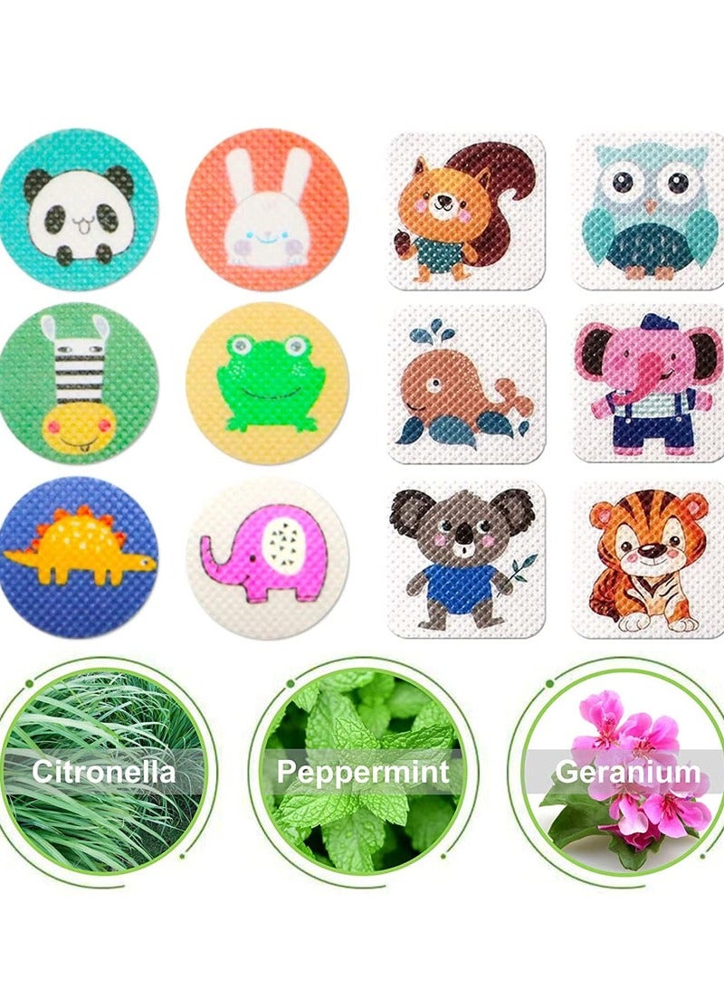Muyixin Mosquito Repellent Sticker Natural Insect Repellent Patches with 24 Patterns to Repel Mosquito, Midge & Insect (12 Sheets+4 Bracelets)  - Image 2