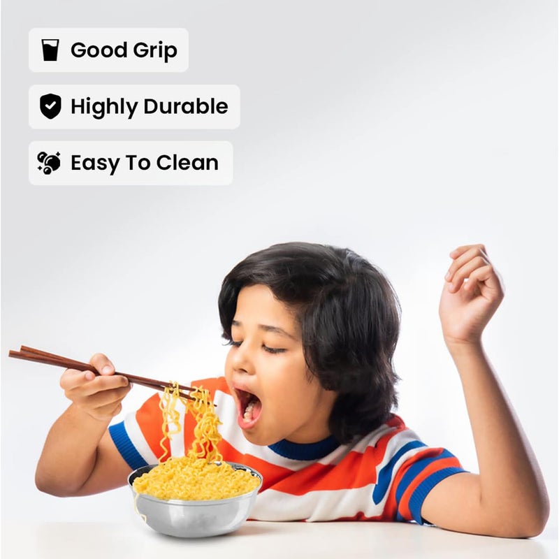 Kuber Industries Stainless Steel Bowl Kitchen Set | Durable & Wobble Free Base | Rust Proof, Easy to Clean & Store | Essential Indian Dinnerware & Crockery | Steel Bowl Set of 6 - Image 3