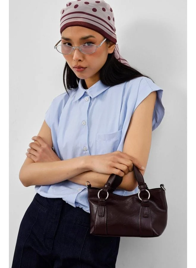 Jardin Ring-Detail Handbag and Crossbody Bag, Maroon.
