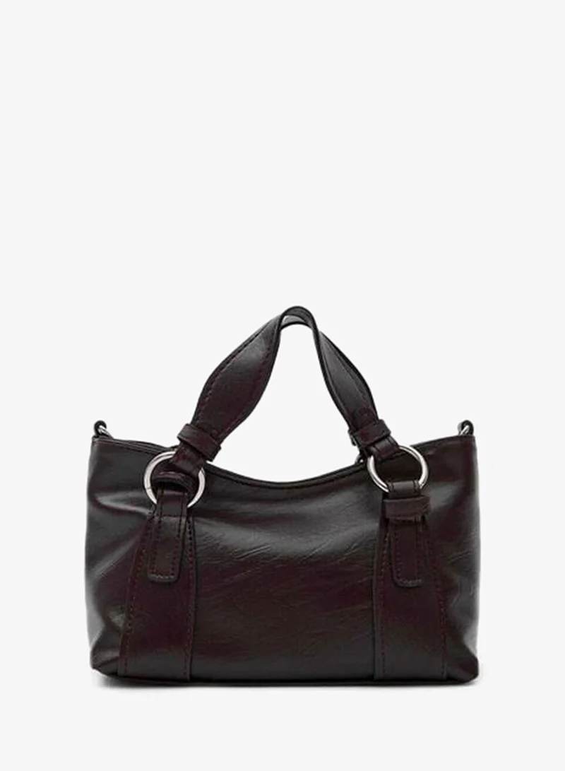 Shule Bags  Jardin Ring-Detail Handbag and Crossbody Bag, Maroon. for Women | Best Price UAE