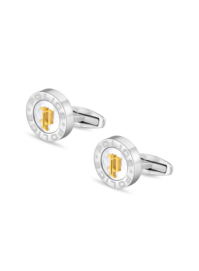 بوليس أزرار أكمام فضة وذهب بشعار  وترصيع عرق اللؤلؤ للرجال