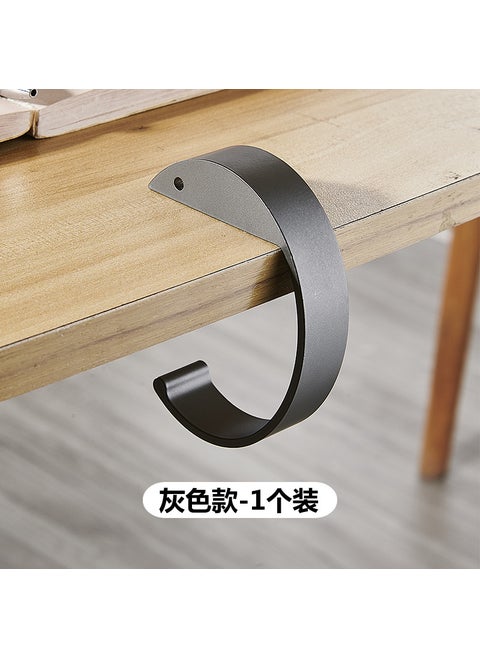 Desk Side Bag Hanger Hook for Office and Dorm C type [grey] one pack